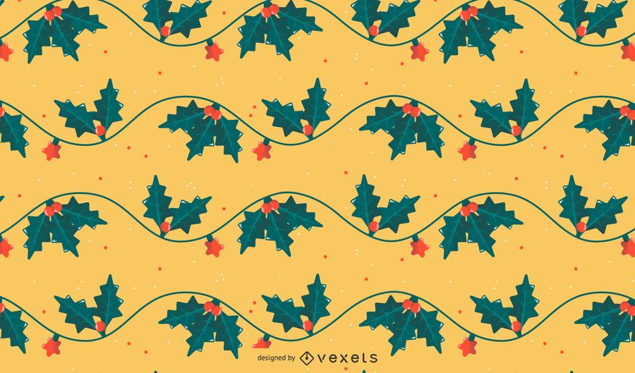Diseño de patrón de muérdago de Navidad Diseño de patrón de muérdago de Navidad
