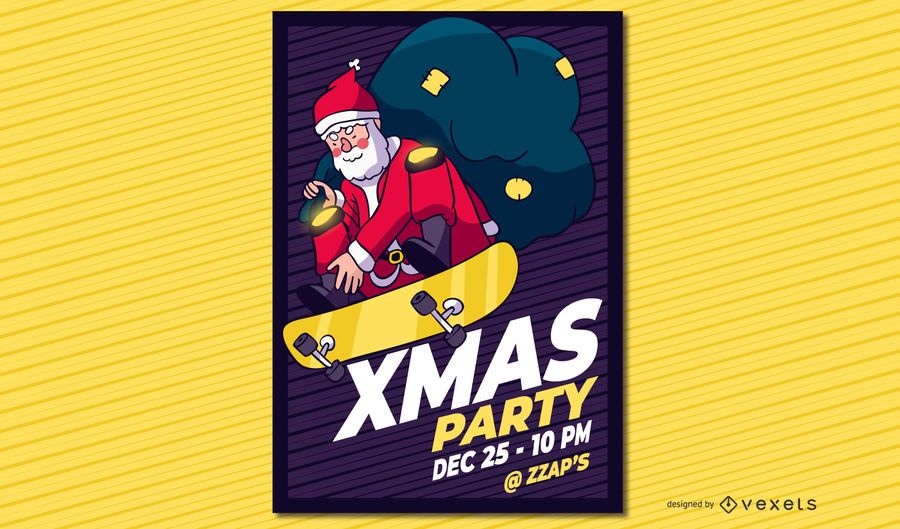 Cartaz de santa festa de Natal Cartaz de santa festa de Natal