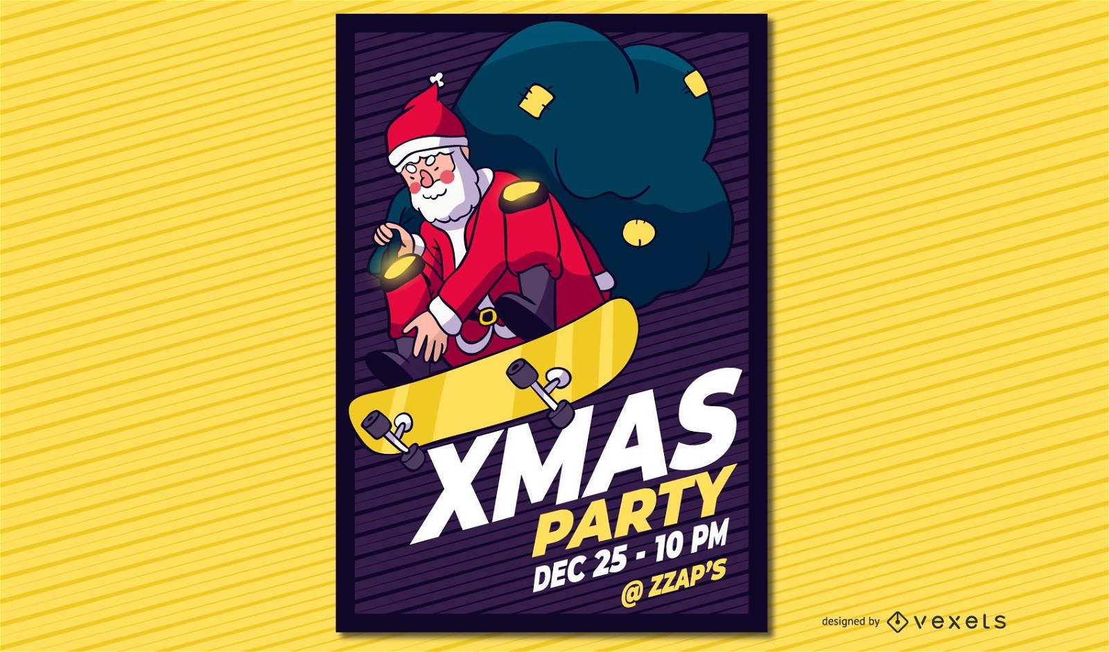 Xmas party santa poster
