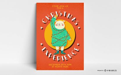 Christmas bear poster design Christmas bear poster design