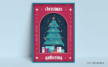Design de cartaz de árvore de evento de Natal Design de cartaz de árvore de evento de Natal