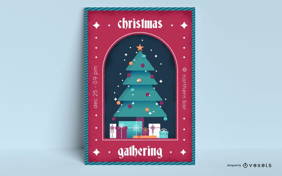 Christmas event tree poster design Christmas event tree poster design