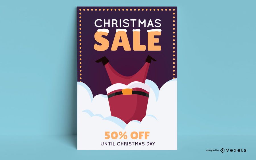Editierbares Plakat des Weihnachtsverkaufs Editierbares Plakat des Weihnachtsverkaufs