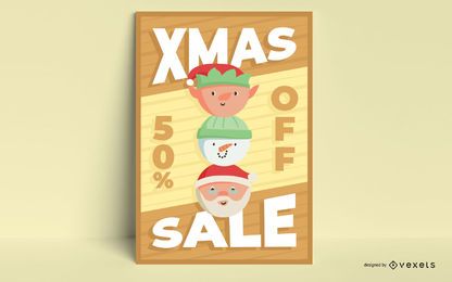 Xmas sale poster design Xmas sale poster design
