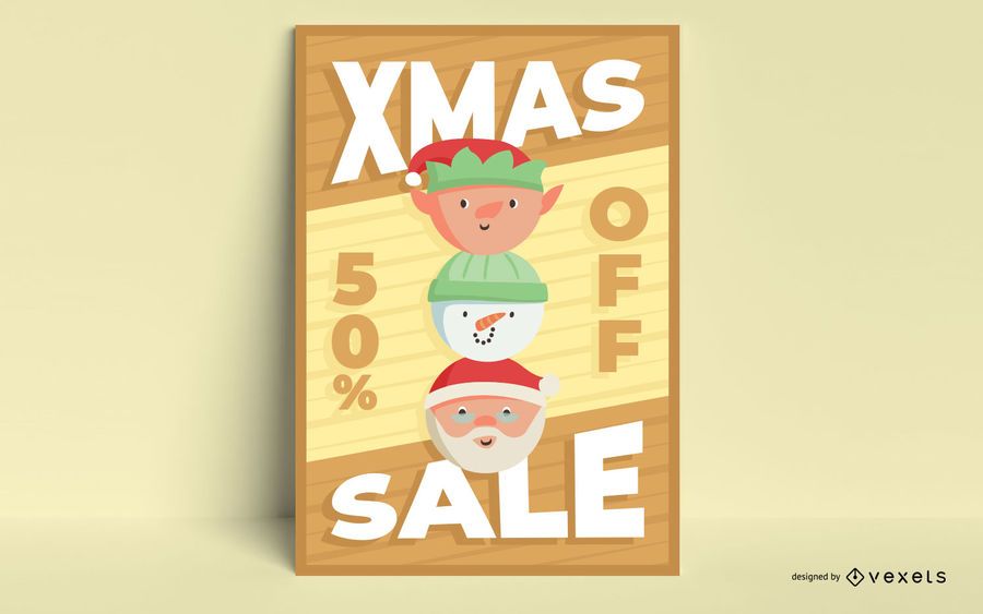 Xmas sale poster design Xmas sale poster design