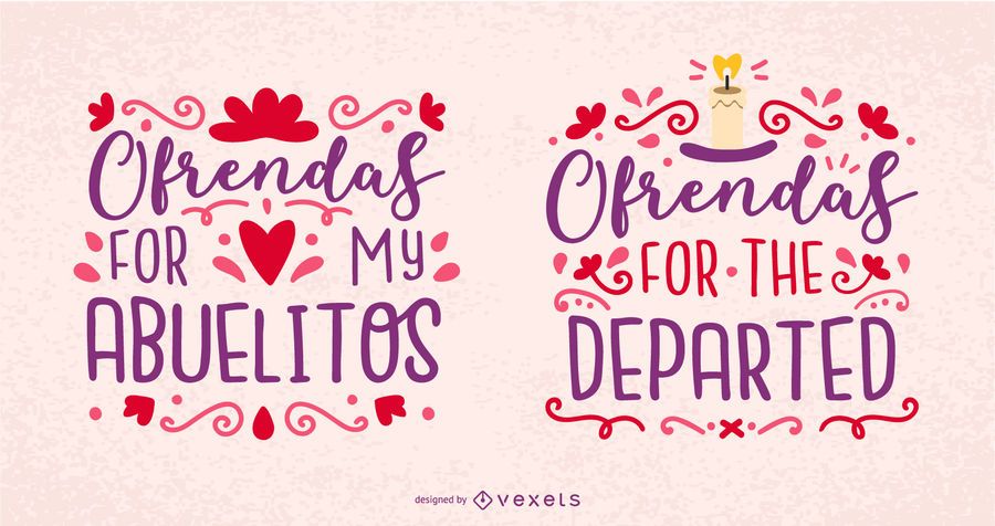 Conjunto de letras del día de los muertos Conjunto de letras del día de los muertos