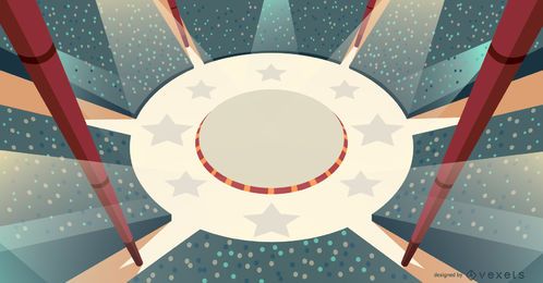 Circus Stage Illustration Design Circus Stage Illustration Design