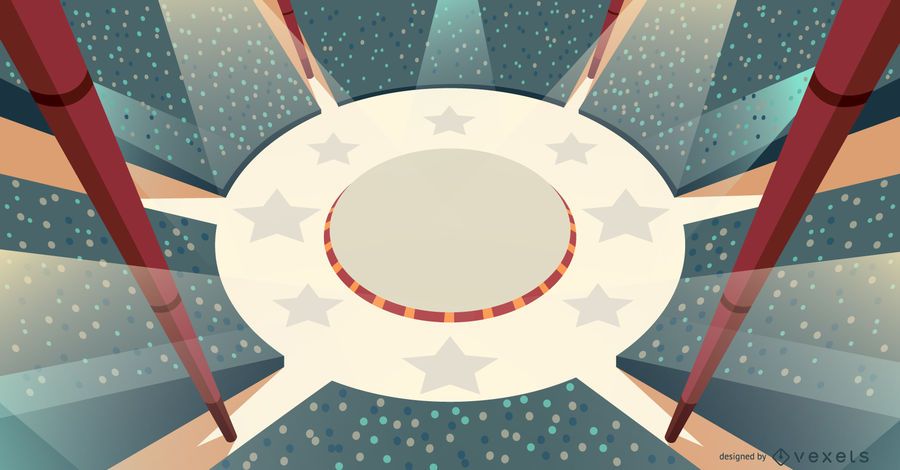 Circus Stage Illustration Design Circus Stage Illustration Design