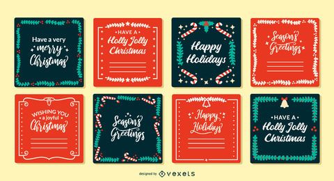 Christmas greeting cards set Christmas greeting cards set