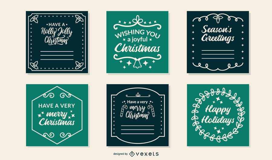 Christmas frames cards set Christmas frames cards set