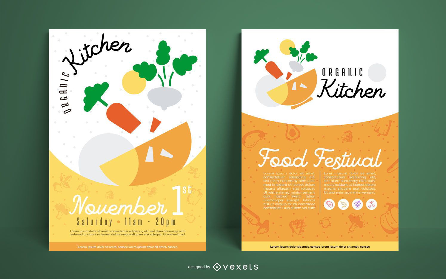 Plantilla de póster de alimentos orgánicos