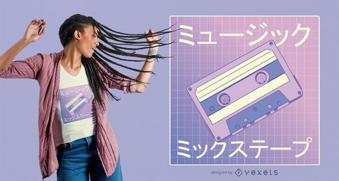 Diseño de camiseta mixtape Vaporwave Diseño de camiseta mixtape Vaporwave