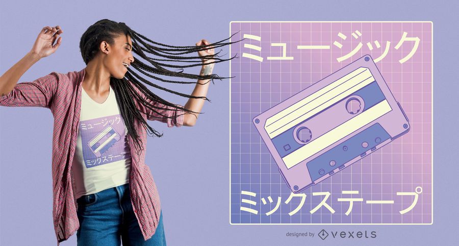Design de camiseta Vaporwave mixtape Design de camiseta Vaporwave mixtape