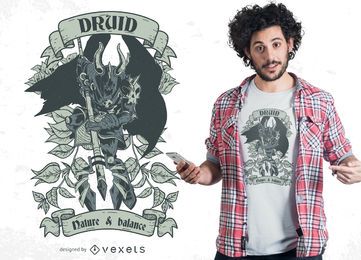 Design do t-shirt do guerreiro druida Design do t-shirt do guerreiro druida