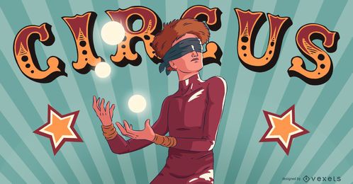 Zirkus Jongleur Menschen Illustration