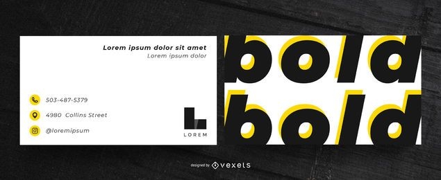 Bold business card template