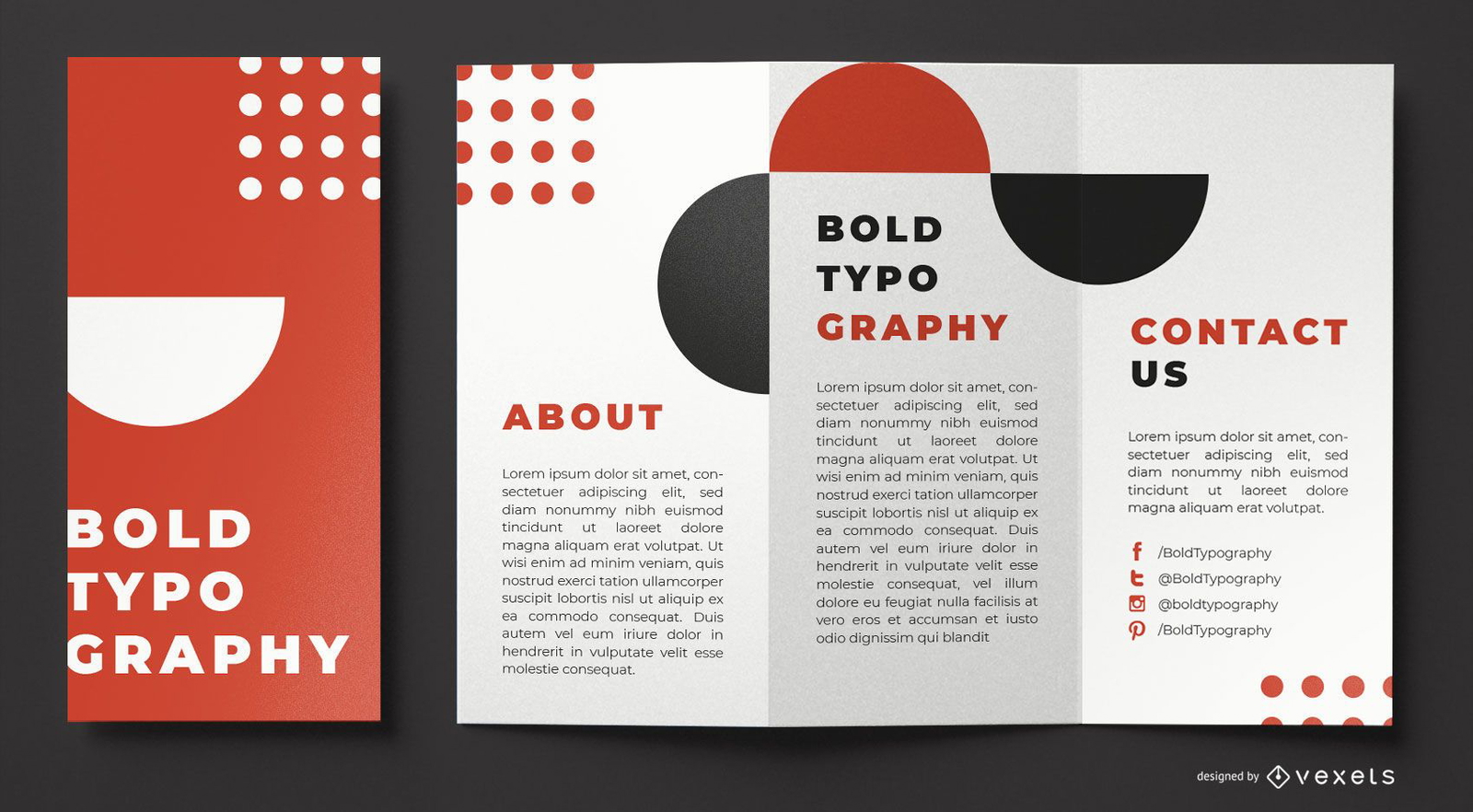 Bold typography brochure template