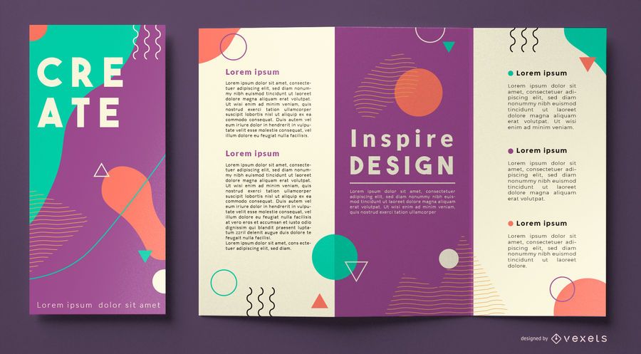 Memphis brochure template Memphis brochure template