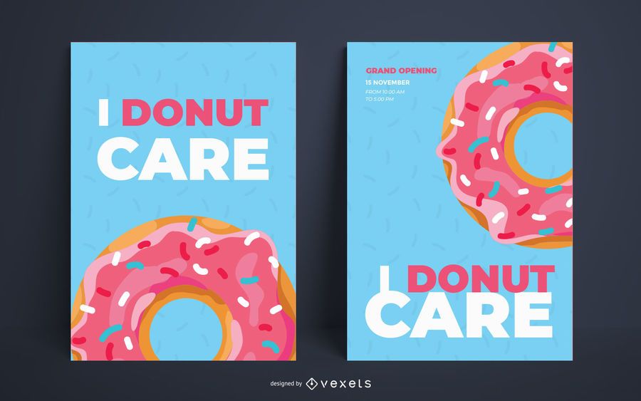 I donut care poster template I donut care poster template