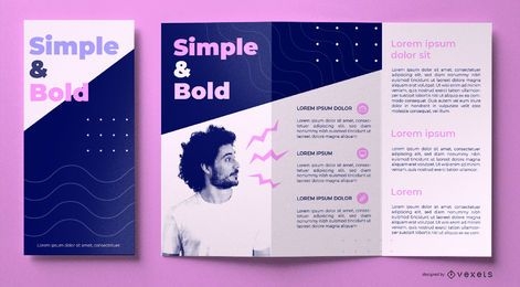Diseño de folleto editable en negrita simple