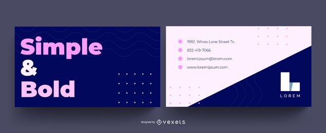 Simple Bold Business Card Design Simple Bold Business Card Design