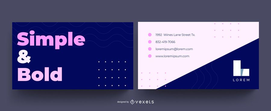 Simple Bold Business Card Design Simple Bold Business Card Design