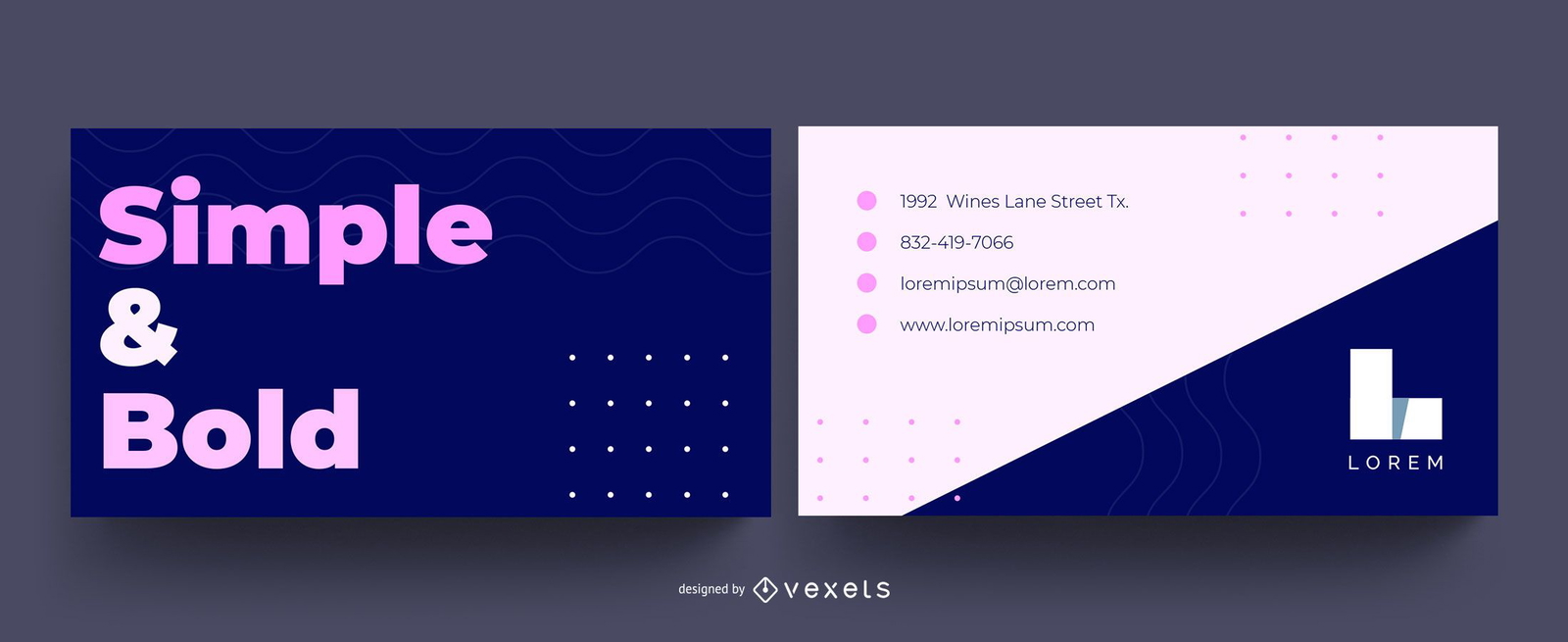 Simple Bold Business Card Design