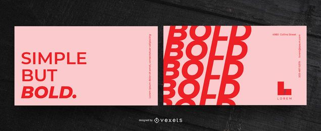 Simple bold business card template