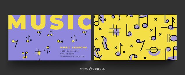 Musik Visitenkarten Design