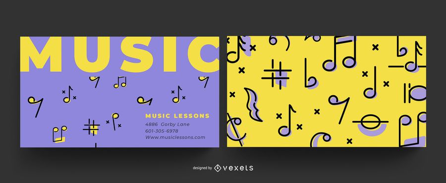 Music business card design Music business card design
