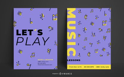 Simple music poster template Simple music poster template