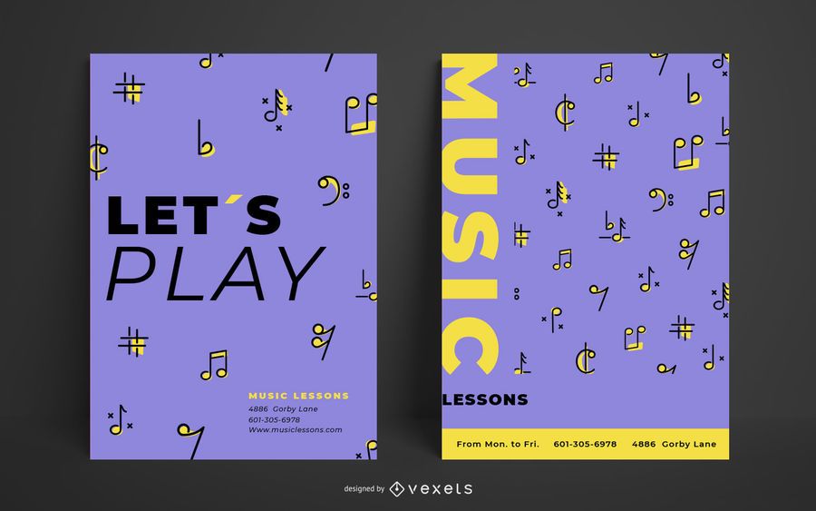 Plantilla de póster de música simple Plantilla de póster de música simple