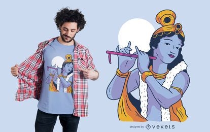 Diseño de camiseta de dios Krishna