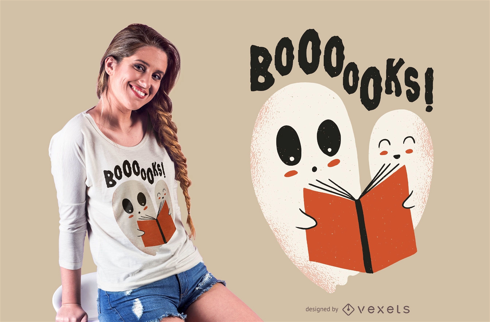Books ghosts t-shirt design