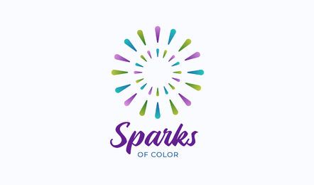 Sparks of color logo design Sparks of color logo design