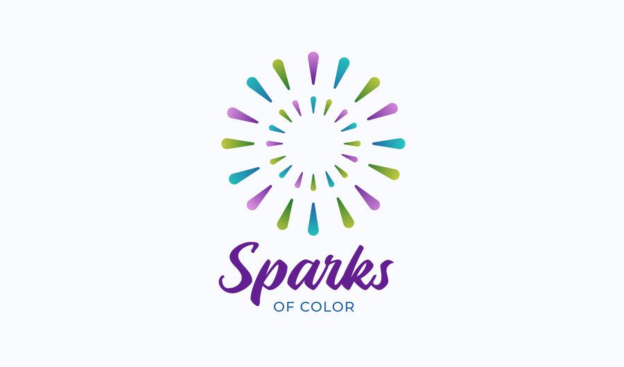 Faíscas de design de logotipo de cor Faíscas de design de logotipo de cor