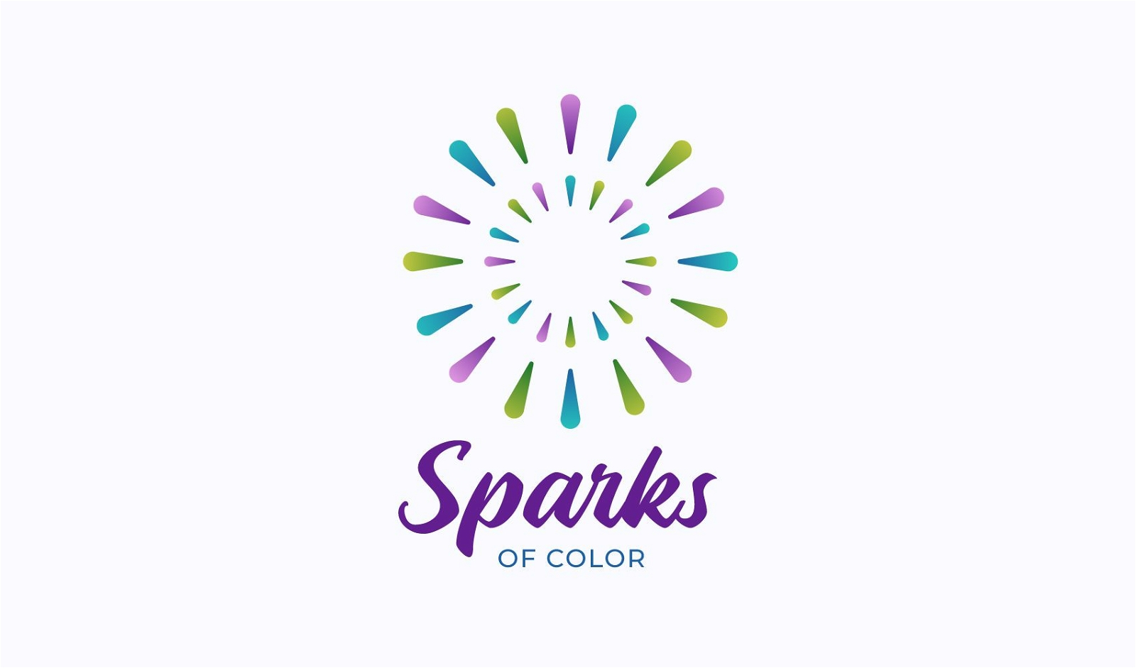 Sparks of color logo design