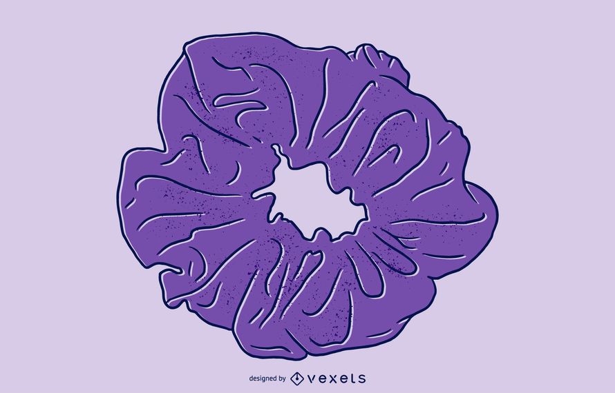 Violet scrunchie illustration Violet scrunchie illustration