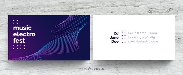 Electro music dj business card Electro music dj business card