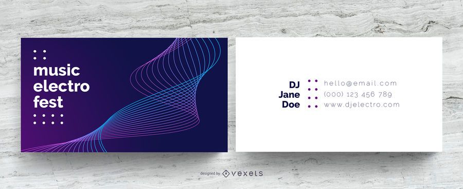 Electro music dj business card Electro music dj business card