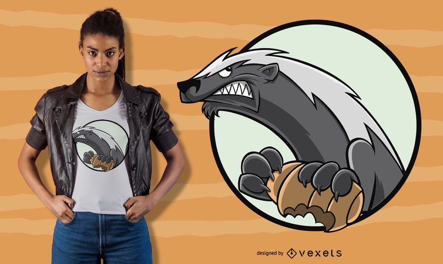 Honey badger t-shirt design Honey badger t-shirt design