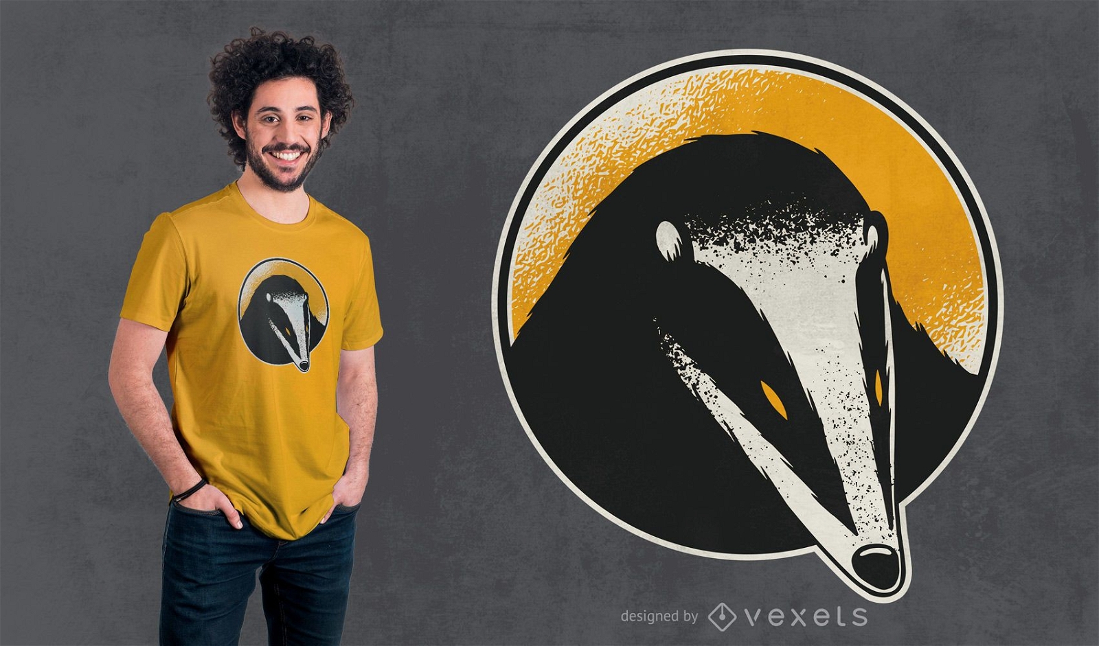 Badger animal t-shirt design