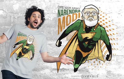 Diseño de camiseta de superhéroe Narendra modi Diseño de camiseta de superhéroe Narendra modi