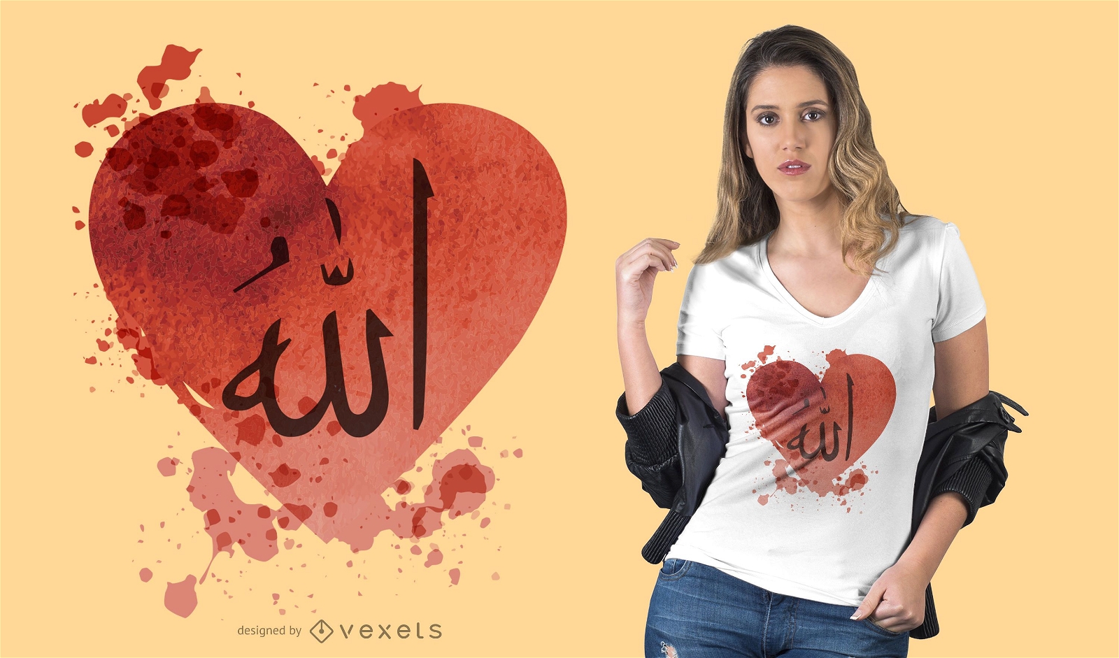 Arabisches Herz-T-Shirt Design