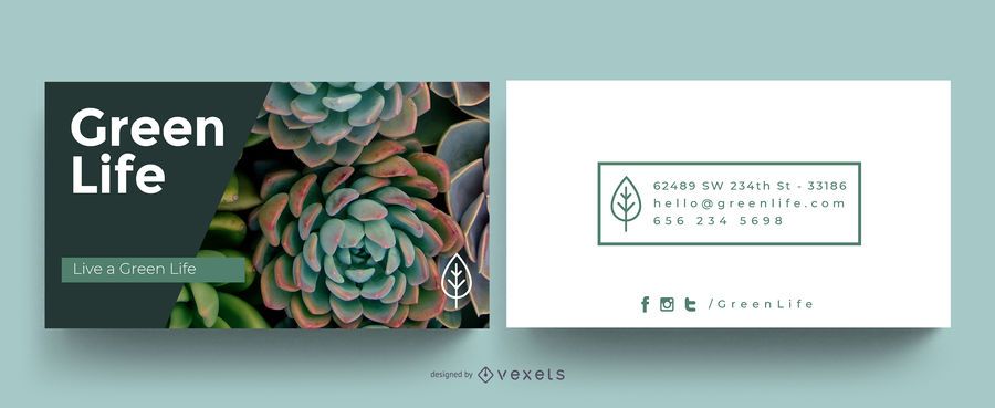 Eco green business card design Eco green business card design