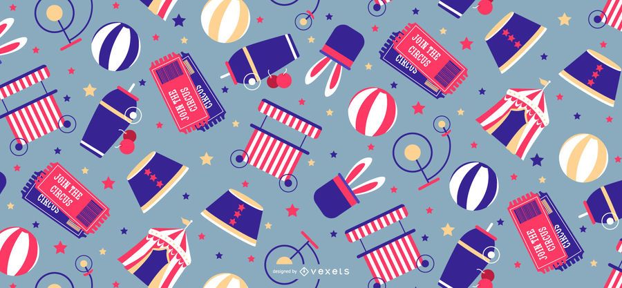 Circus elements pattern design Circus elements pattern design