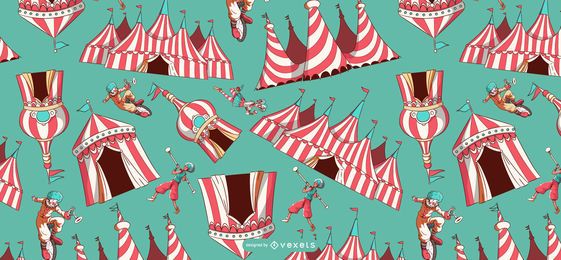 Desenho de padrão de tendas de circo