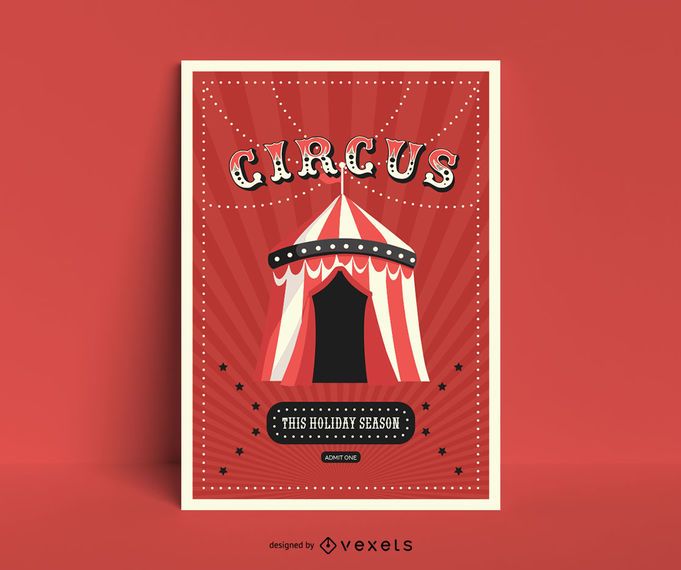 Circus tent poster design Circus tent poster design