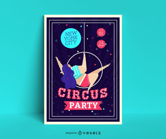 Zirkus Party Plakat Vorlage Zirkus Party Plakat Vorlage