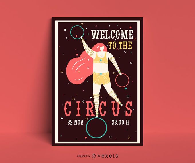 Circus show poster template Circus show poster template